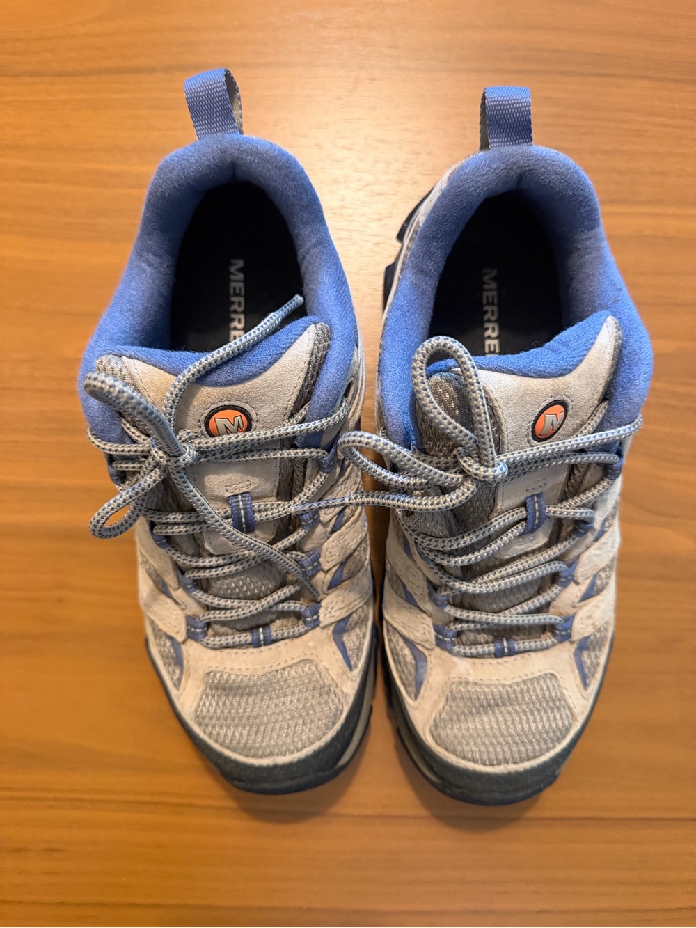 Merrell Women's Moab 3 Wide Hiking Shoes - Aluminum Marlin Blue - Size 9.5W